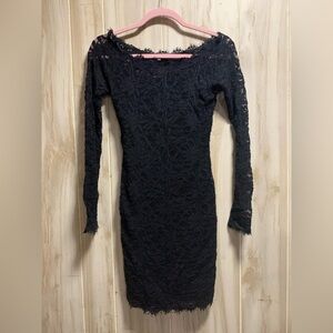 Jump Black Lace Long Sleeve Dress